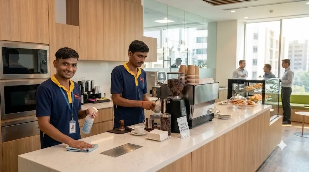 Kavach Security facility management team structure, supervisors, housekeeping and support staff